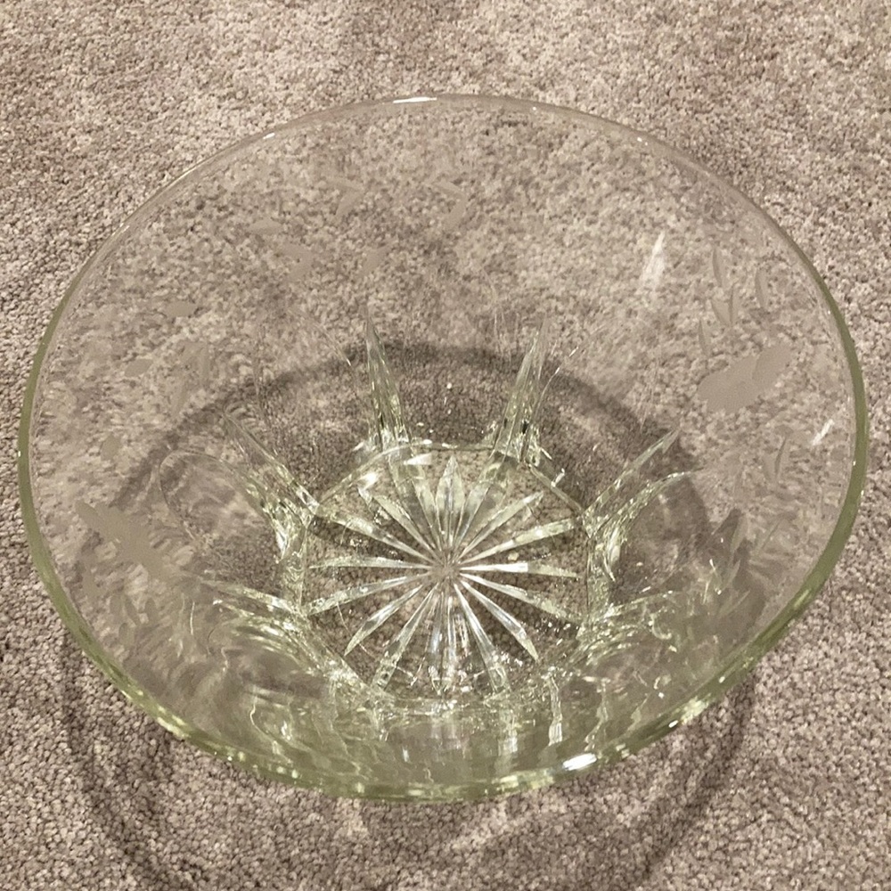Large etched bowl